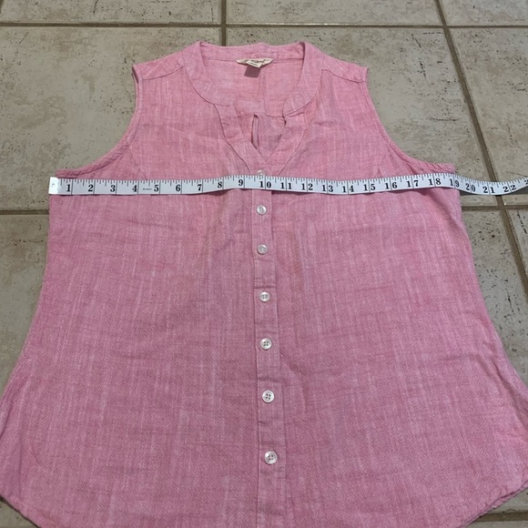 Weatherproof Vintage Pink Sleeveless Button-Up Top - Size S/P - Picture 4 of 5
